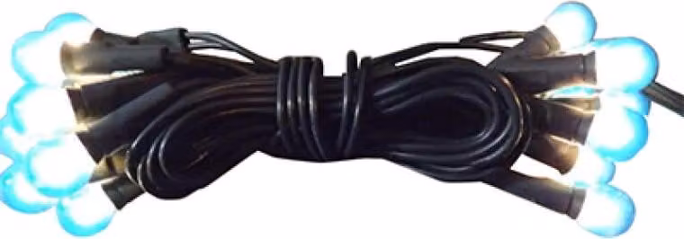 Luci per albero di Natale Blue Pearl 20L su cavo verde, 1,4 m, 220V-240V, uso interno