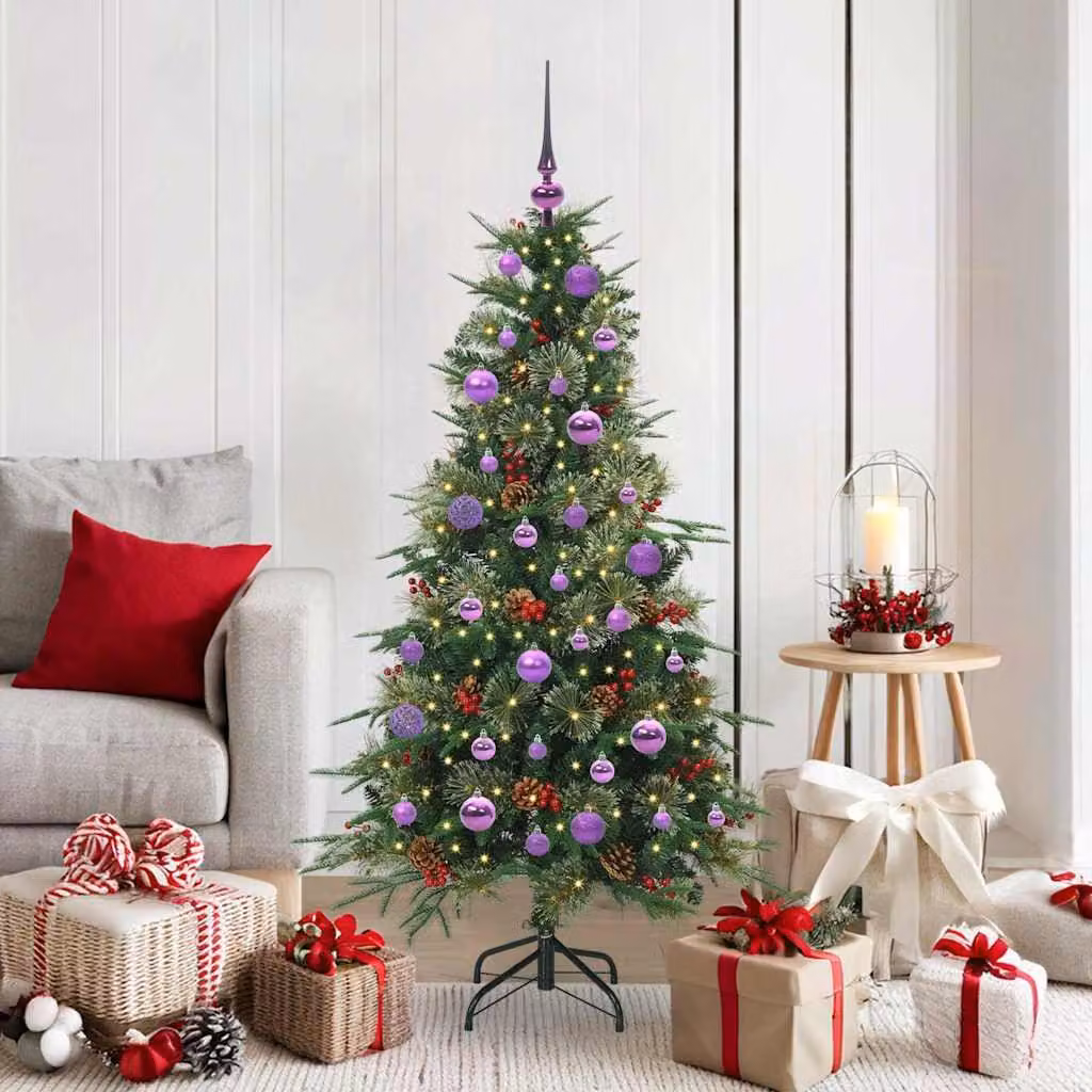 Maison Exclusive - Albero di Natale artificiale pieghevole, verde, 150 cm, in PE e PVC