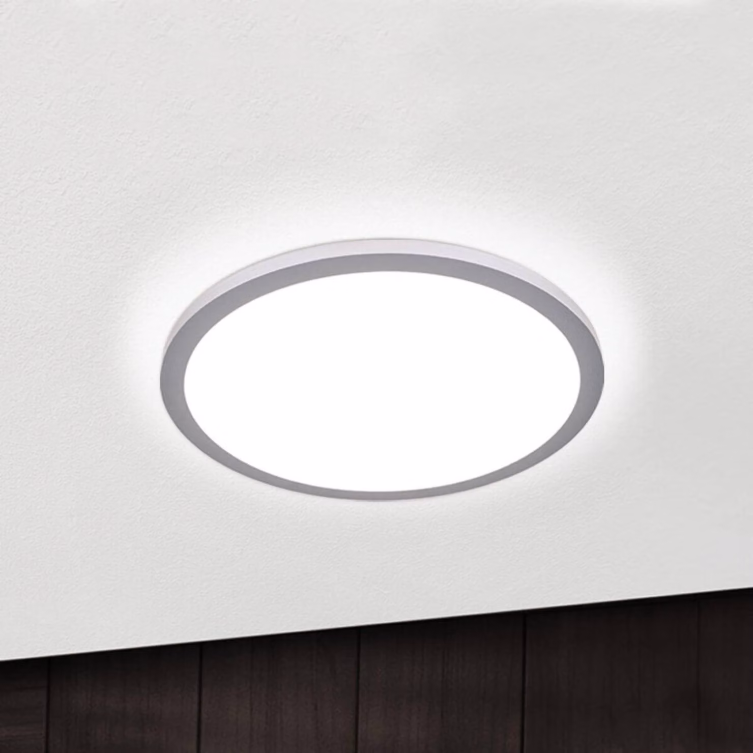 ORION Plafoniera a LED Aria, dimmerabile, Alluminio / Grigio / Zincato, Soggiorno / Sala da pranzo, Alluminio, Moderno, Plafoniera LED