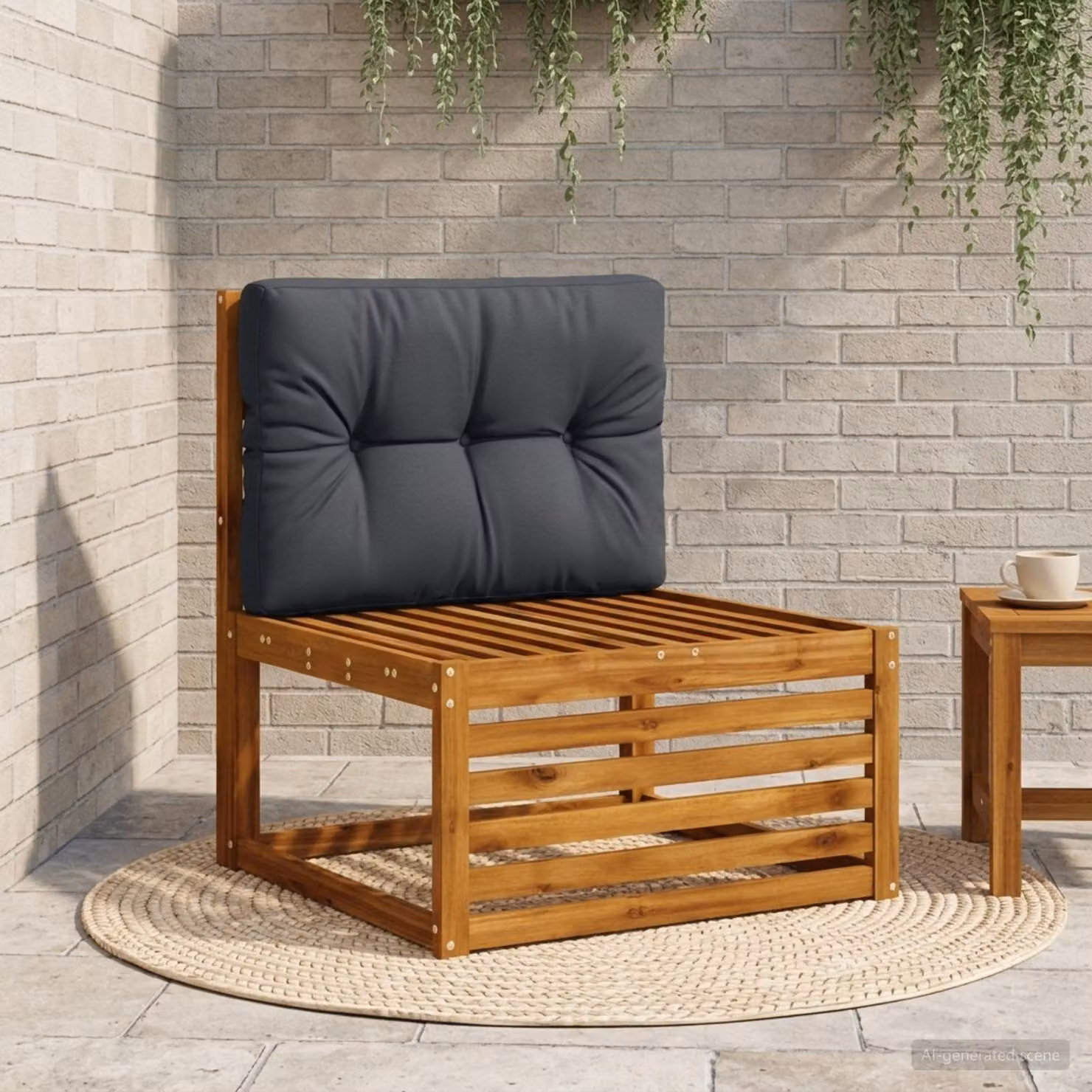 Cuscino per schienale per pallet vidaXL VIANEN in poliestere, resistente ai raggi UV e con rivestimento rimovibile, disponibile in blu o grigio