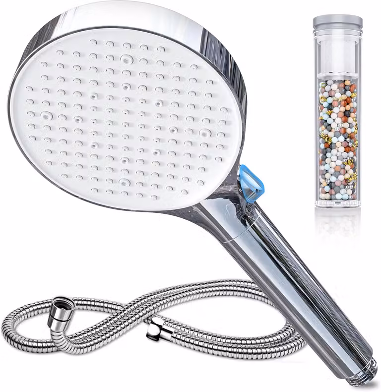 Doccia con flessibile, 6 tipi di getto, filtro a 25 strati, ideale per acqua dura
