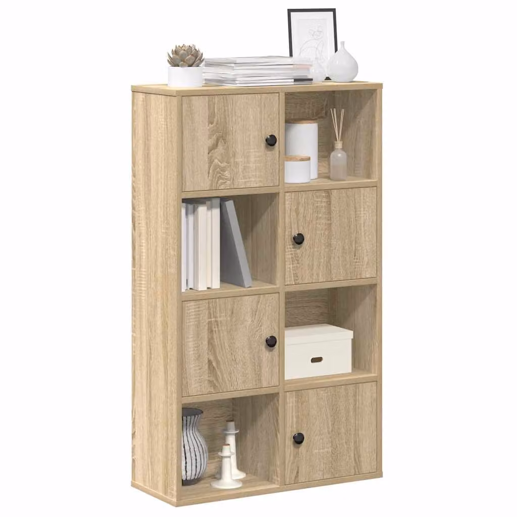 Libreria moderna vidaXL in legno marrone con pannello posteriore L 60 cm, P 24 cm, H 101,5 cm