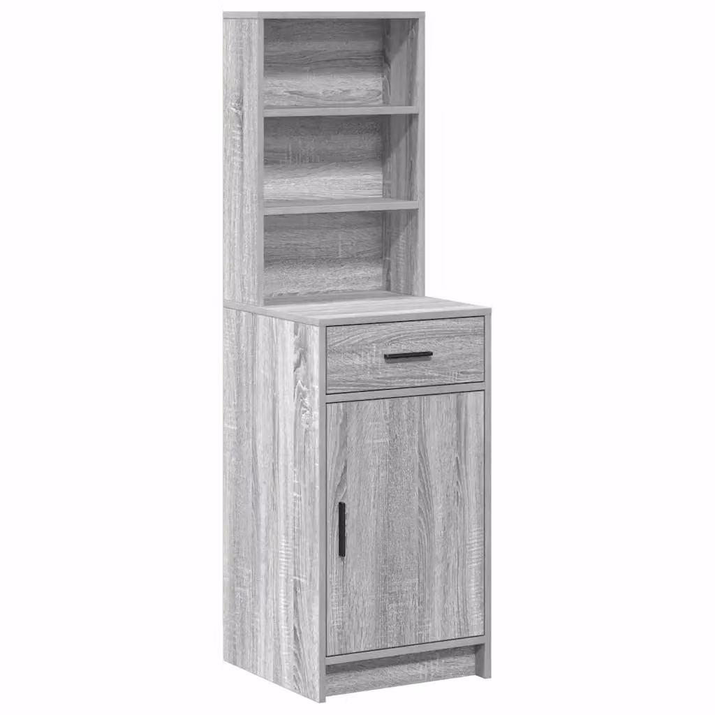 Credenza Buffet Armadio da Cucina vidaXL Grigio Sonoma in Legno Multistrato L/P/H: 40 x 40,5 x 135 cm – 2