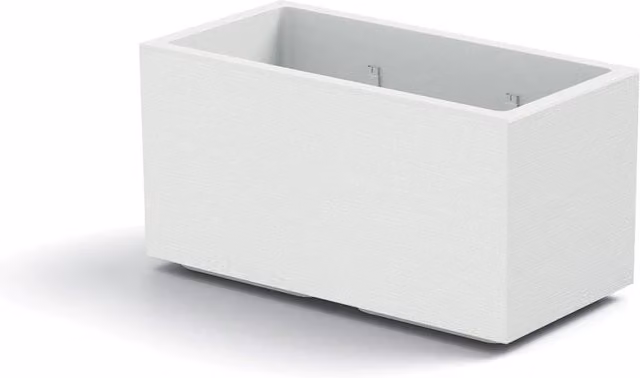 Vaso Fioriera Matheria Veca Bianco con Ruote e Design Moderno