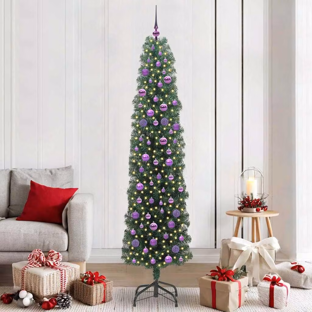 Maison Exclusive - Albero di Natale artificiale con 300 LED e supporto, verde, 210 cm