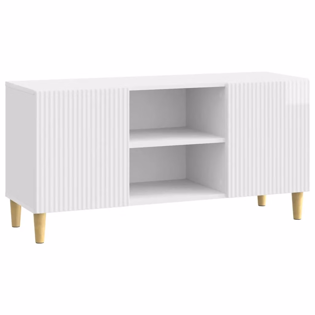 Mobile porta TV moderno DESIGN IN in legno MDF bianco lucido L 102 cm x P 34,5 cm x H 50 cm – 2