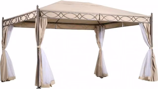 Gazebo Karnak 3x4x2,60 h m in Acciaio Antracite