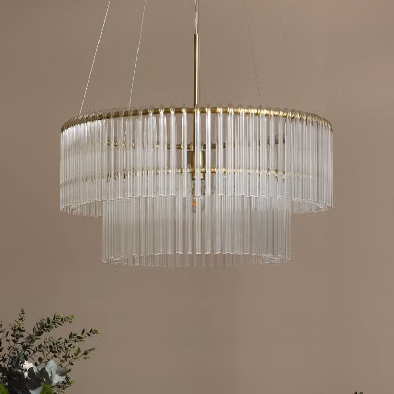 Globen Lighting Lampada a sospensione in vetro HOOK, dimmerabile, Chiaro / Trasparente, Soggiorno / Sala da pranzo, Vetro, Design, Lampada a sospensione