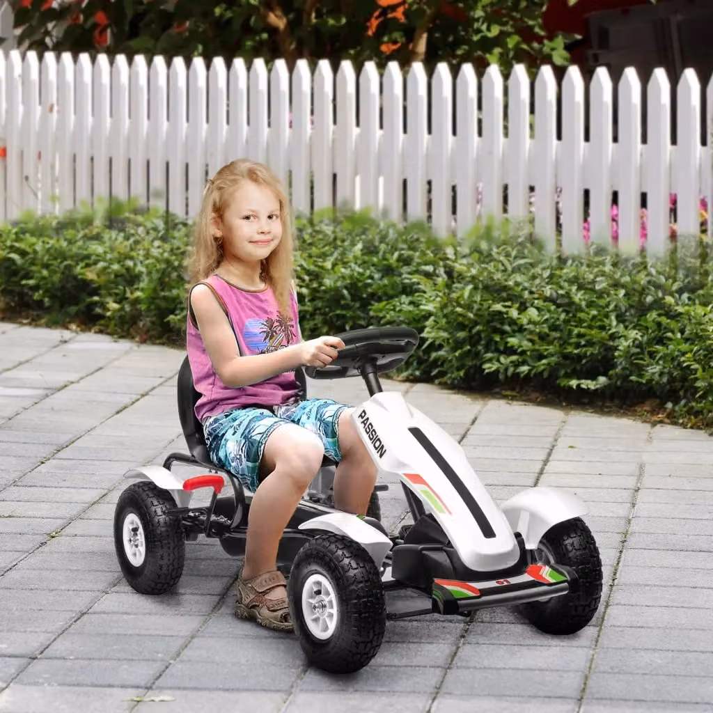 EasyComfort Go Kart a Pedali per Bambini con Sedile Regolabile e Freno a Mano in Plastica e Metallo L: 121 cm, P: 58 cm, H: 61 cm – 2