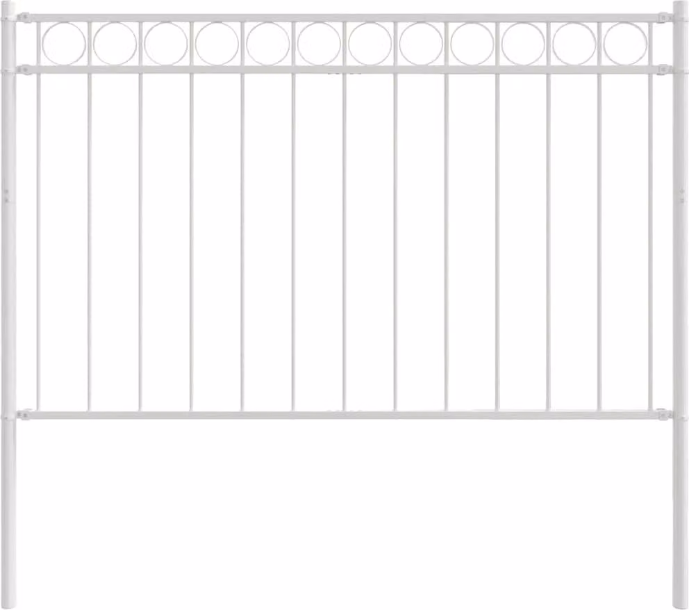 Elemento Recinzione ASSEN Bianco 170 x 150 cm Acciaio