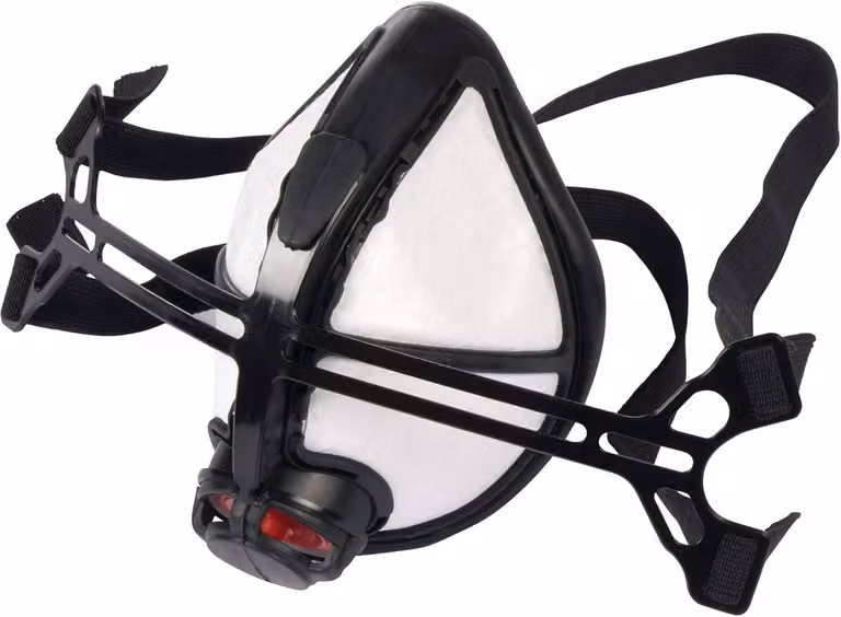 Mascherina di protezione respiratoria FFP3 con filtro HEPAC-LITE, riutilizzabile, completa di fascia per la testa, per garantire la sicurezza