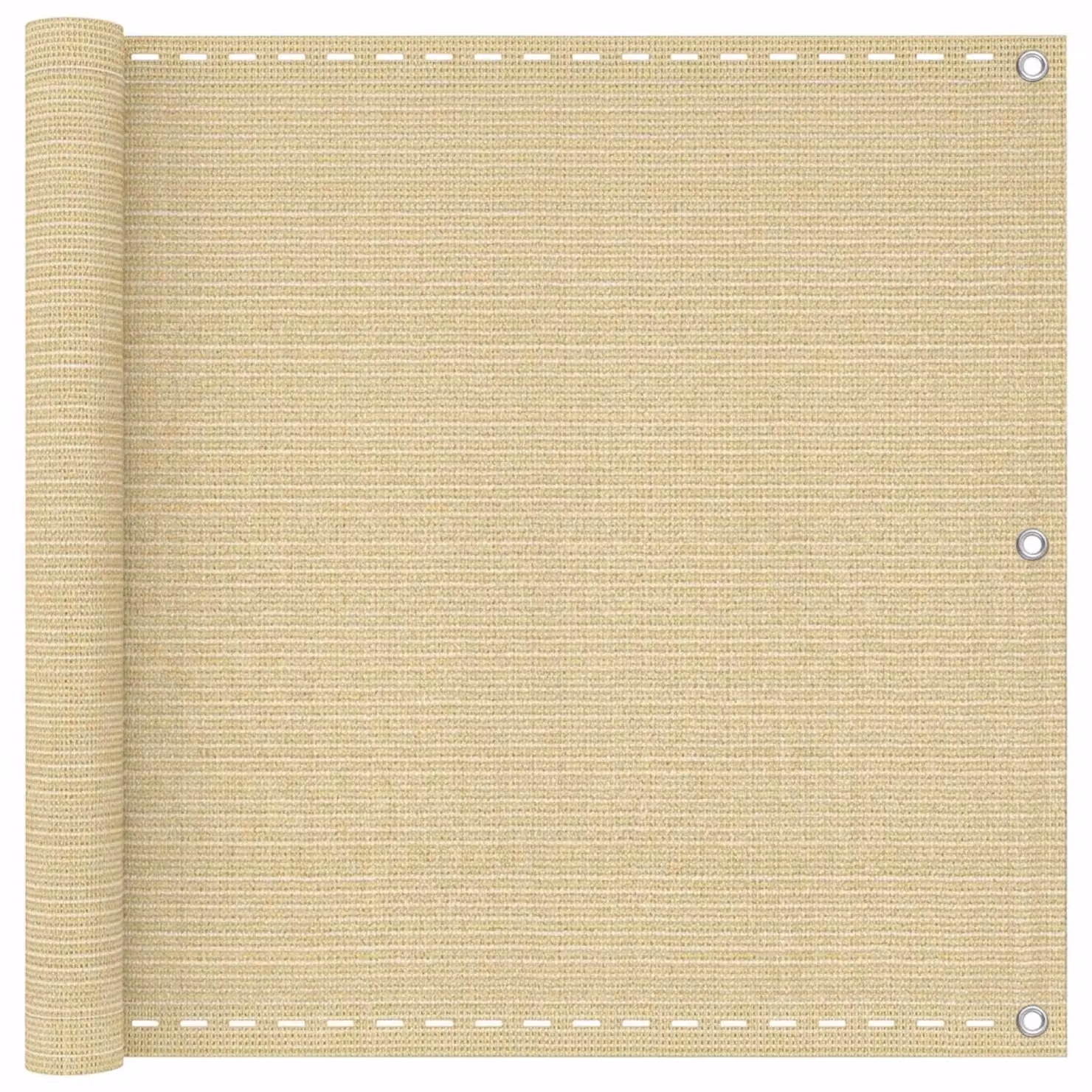 Schermo da balcone vidaXL beige in HDPE e alluminio, L: 800 cm, H: 75 cm