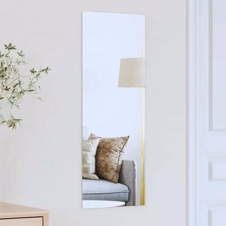 Specchio da parete rettangolare vidaXL in vetro temperato trasparente, L: 30 cm, H: 80 cm