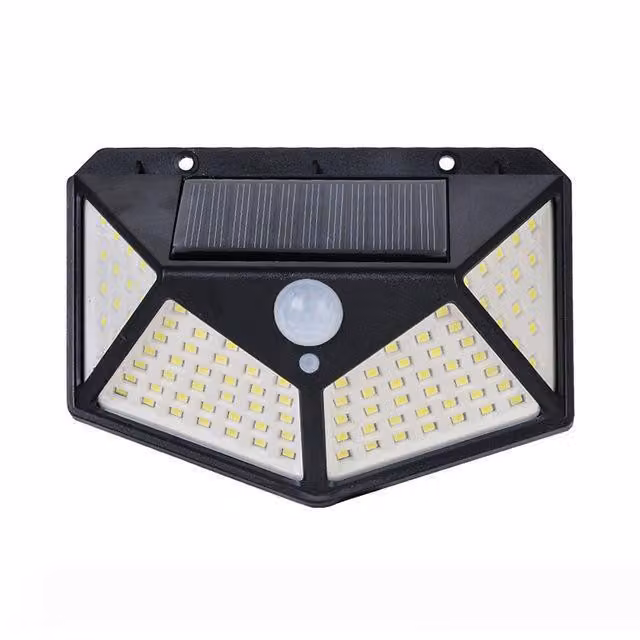 Luce solare da esterno a LED 100 con sensore