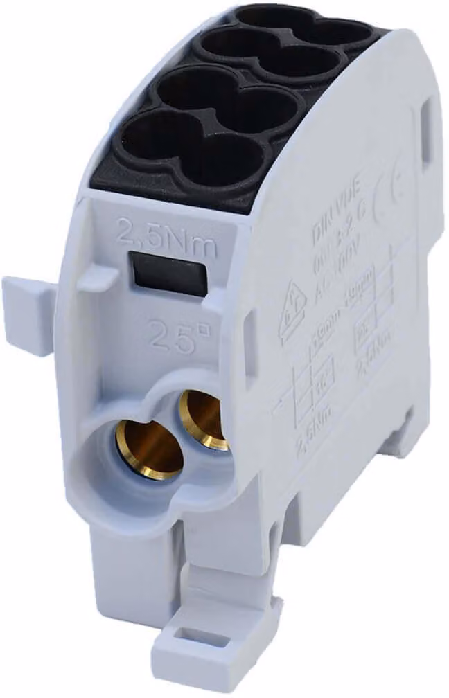 SIMET Blocco di diramazione Al/Cu SCB 25 80110 SIMBLOCK Nero