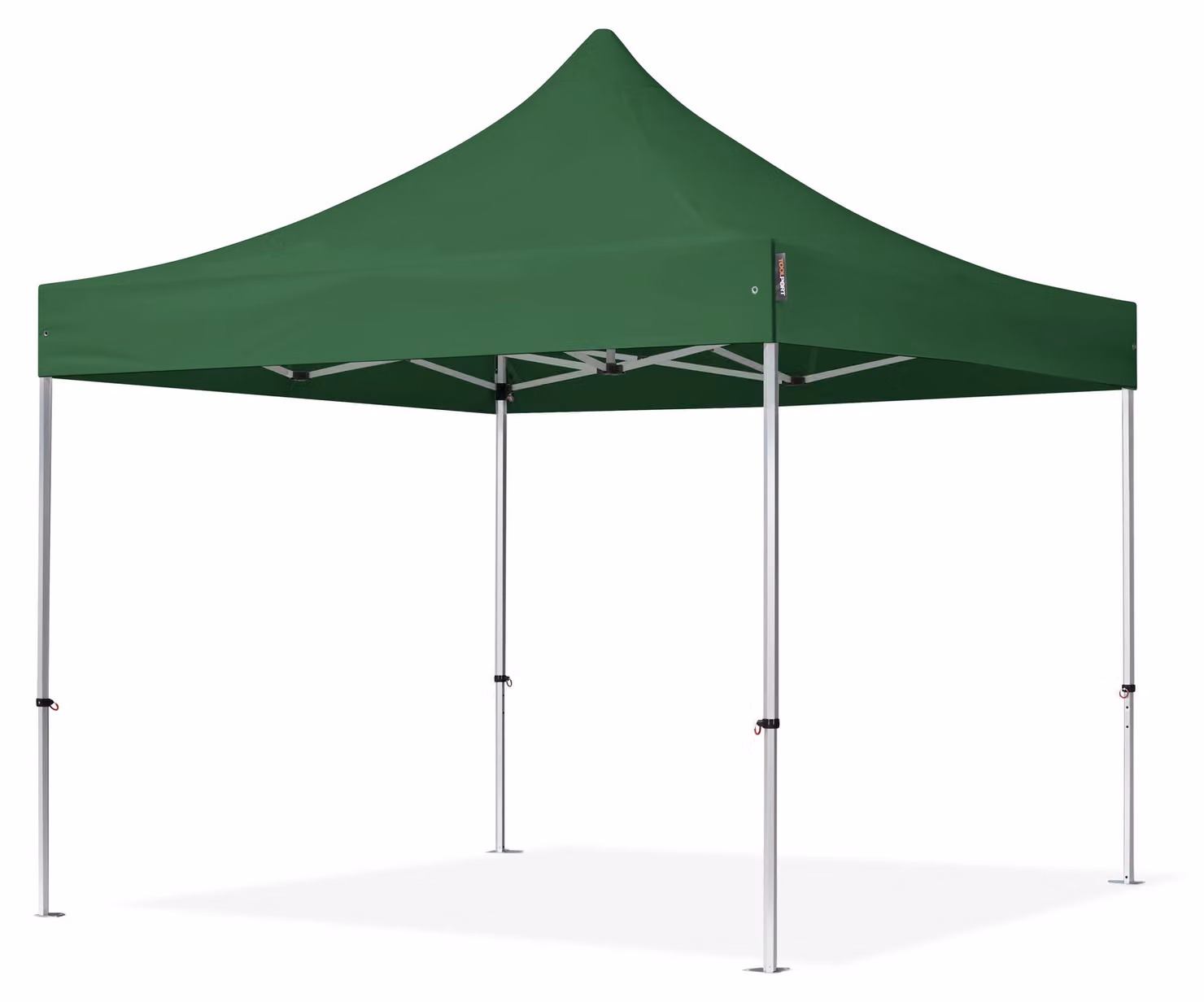 TOOLPORT 3x3m gazebo pieghevole PES, PROFESSIONAL alluminio, verde scuro