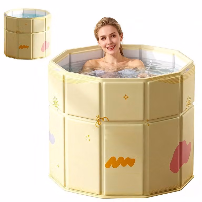 Vaschetta da bagno pieghevole per adulti, dimensioni 70 x 70 cm, ideale per piccoli bagni
