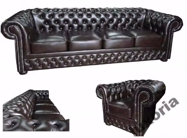 Chesterfield XXL Polster Big Sofa Couch Lord Leder Sofagarnitur