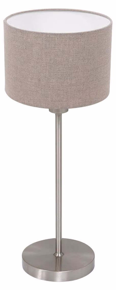 Lampada da tavolo - grigio acciaio - NOOR - metallo tessile - lampada da comodino - E27 - 4415ST - Mexlite