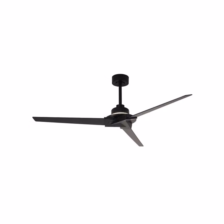Mantra Iluminación Ventilatore da soffitto LED Brisa Mini nero/legno, silenzioso, 150 cm, CCT Mini, dimmerabile, Nero, Bagno, Legno, Moderno