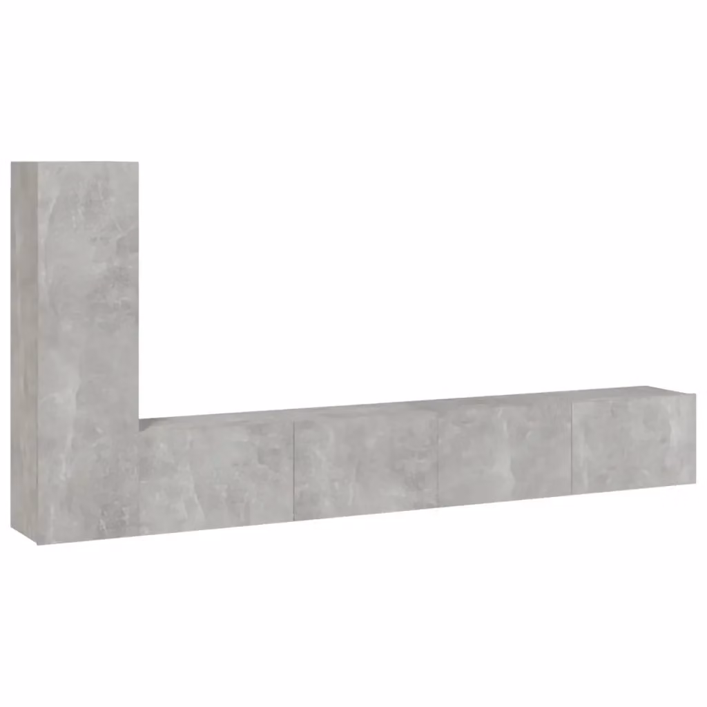 Set di mobili porta TV 3 pezzi vidaXL in legno multistrato grigio opaco – 2