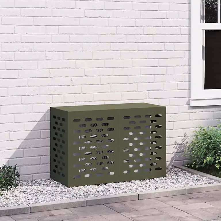 Copertura per condizionatore d'aria vidaXL Verde Oliva L 90 cm x P 40 cm x H 60 cm