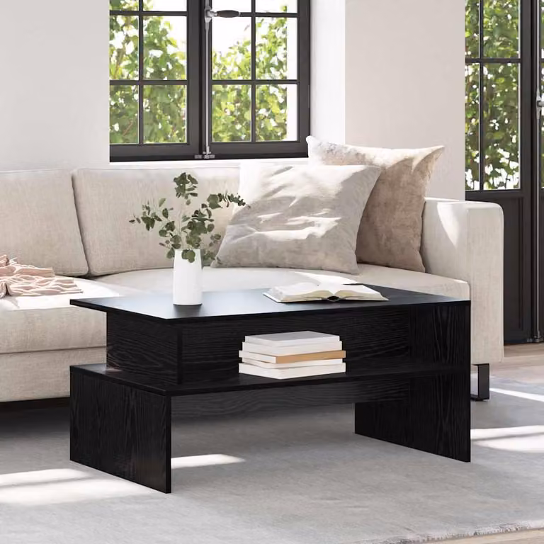 Maison Exclusive - Tavolino da salotto effetto rovere nero 90 x 55 x 42,5 cm Materiale ligneo