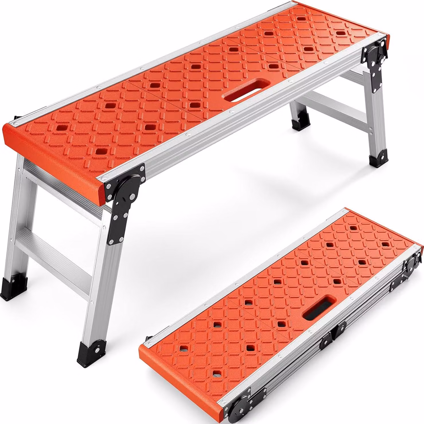 Piedini antiscivolo, portata massima di 150 kg, pieghevole, portatile, ideale per officina e garage