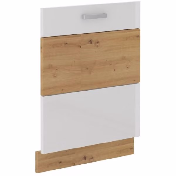 Sportello per lavastoviglie da incasso ADARA - 60x72 cm, bianco / rovere artigianale