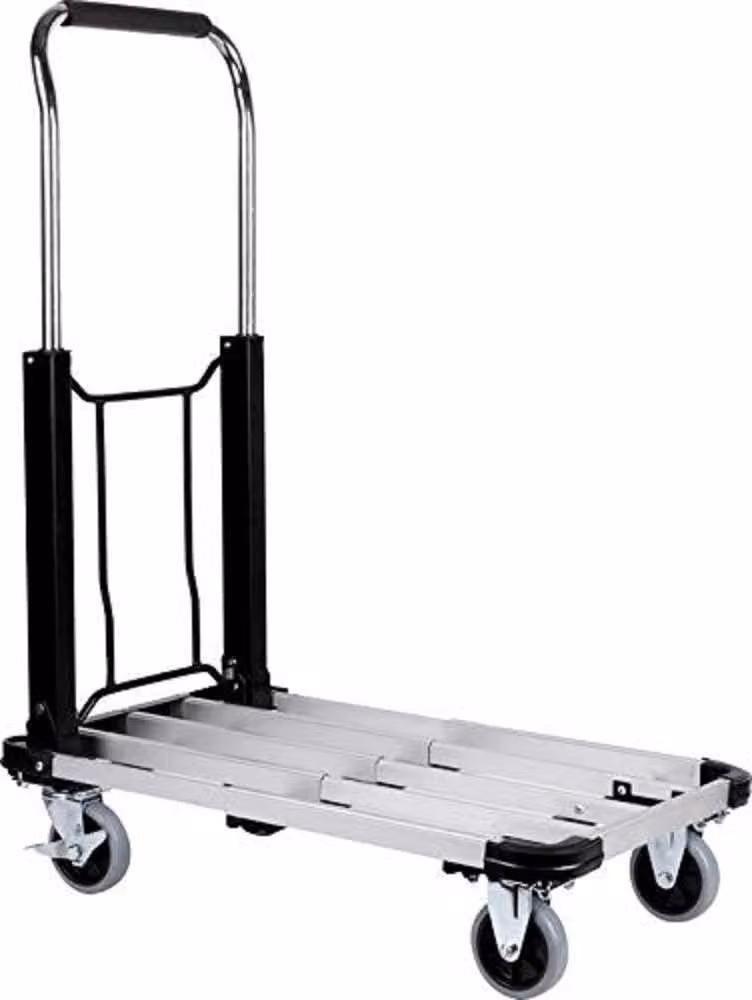 Carrello piattaforma - carrello a spina - pieghevole - capacità di 150 kg