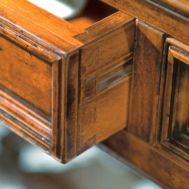 Porta telefono in legno Mobili 2G con 2 cassetti e ribalta L: 70 cm, P: 38 cm, H: 80 cm – 3