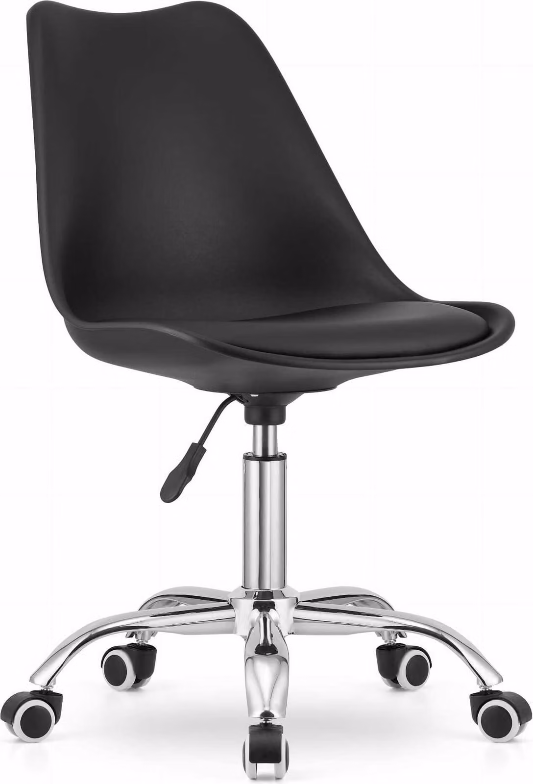Sedia girevole Valora ALBA - nera | Sedia da ufficio ergonomica dal design semplice
