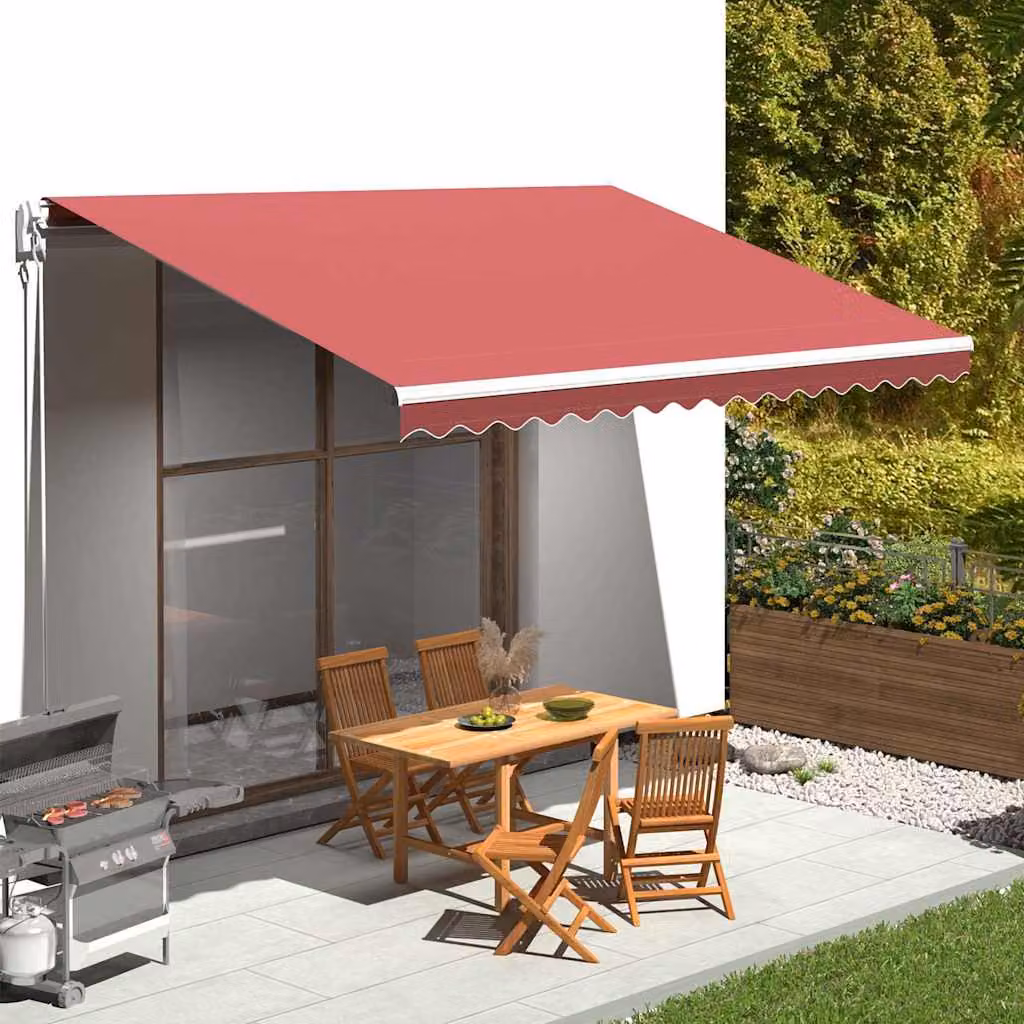 Tessuto di ricambio per tenda da sole vidaXL in poliestere, colore rosso borgogna, L: 430 cm x P: 345 cm