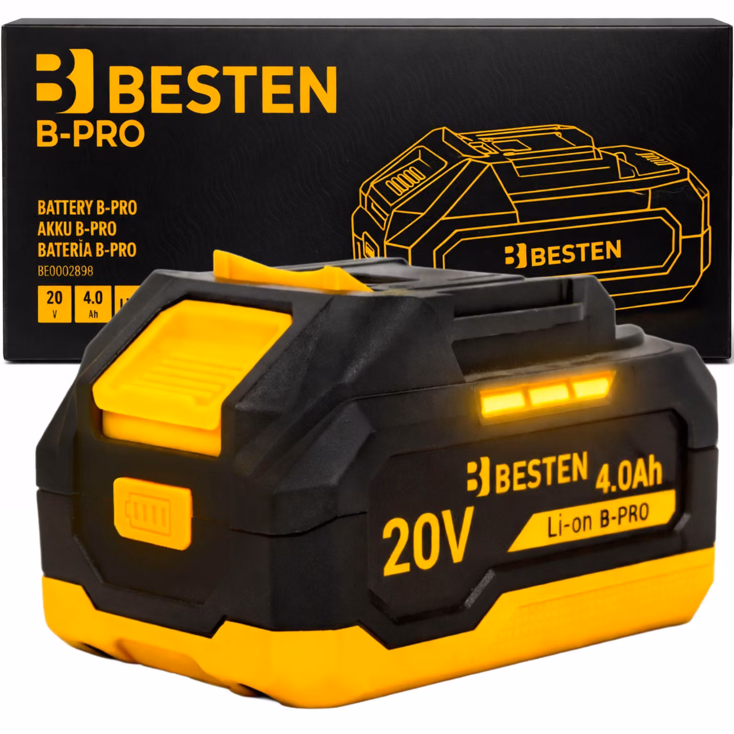 Batteria BESTEN B-PRO Sistema agli ioni di litio 20 V 4,0 Ah Li-Ion