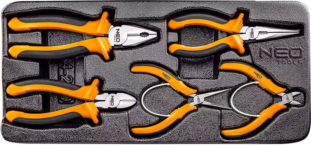 NEO TOOLS Pinze, set di 5, inserto
