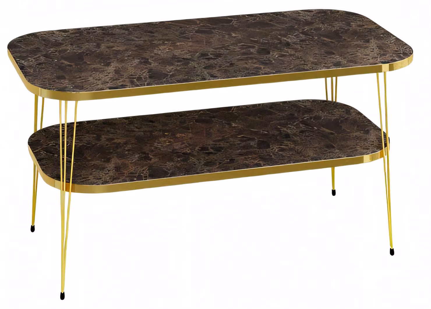 Eleganter brauner Couchtisch aus Holz mit stilvollem Design