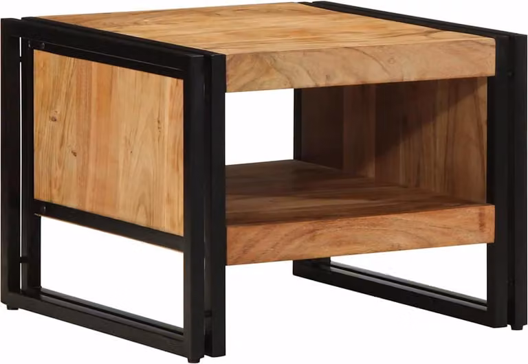 vidaXL Tavolino 50x50x38 cm in legno massiccio di acacia