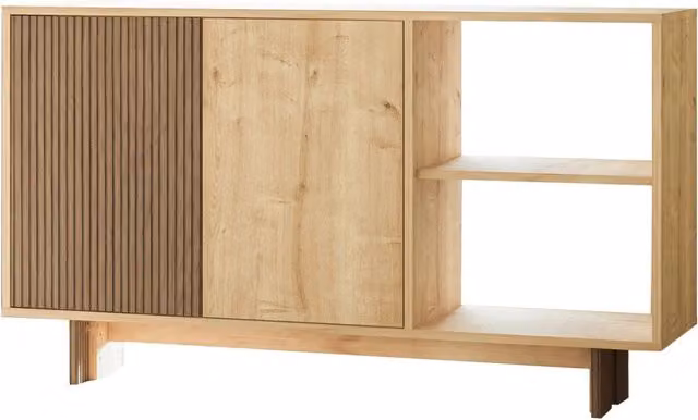 Credenza in legno "Ravello" - 140 x 35 x 80 cm - Beige