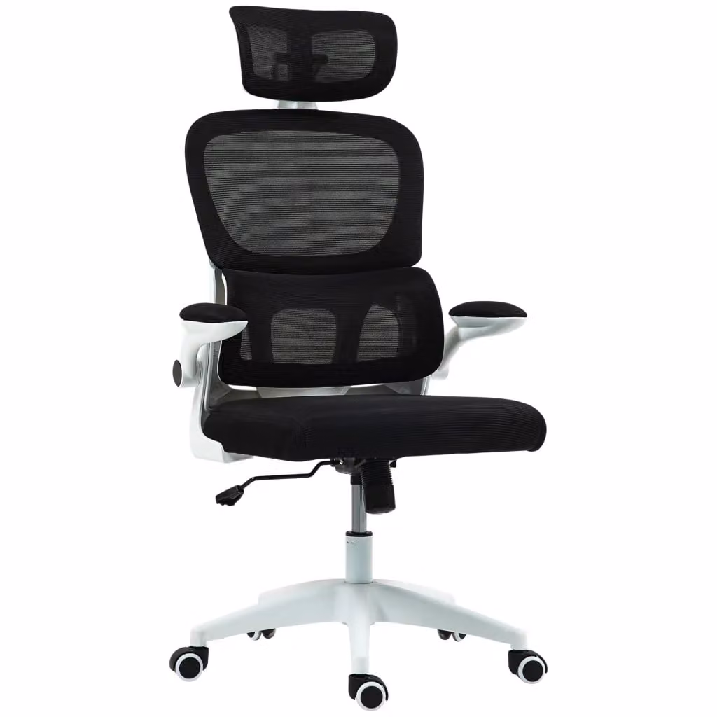 Sedia da Ufficio Ergonomica Xylo Girevole con Poggiatesta Regolabile e Braccioli, Nero