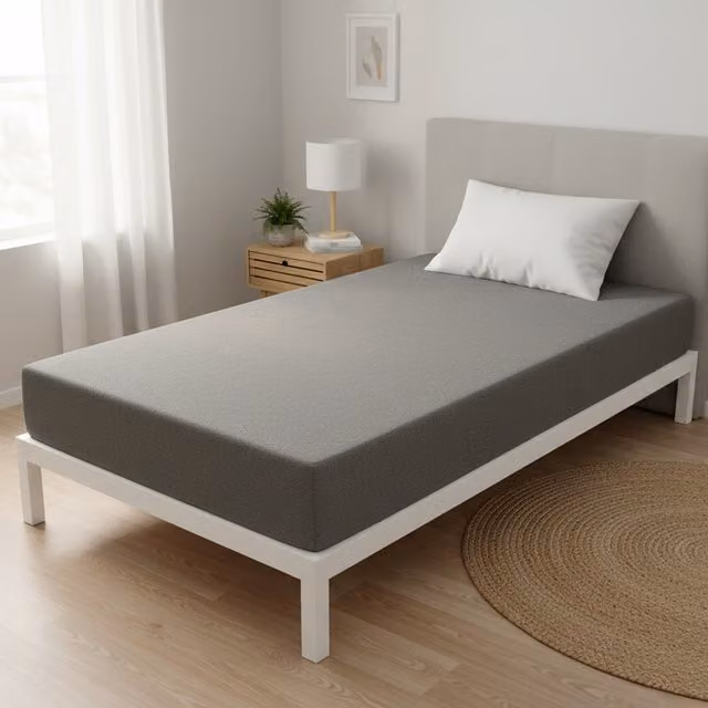 Lenzuolo singolo con angoli in jersey Kasanova, colore grigio, 90 x 200 cm