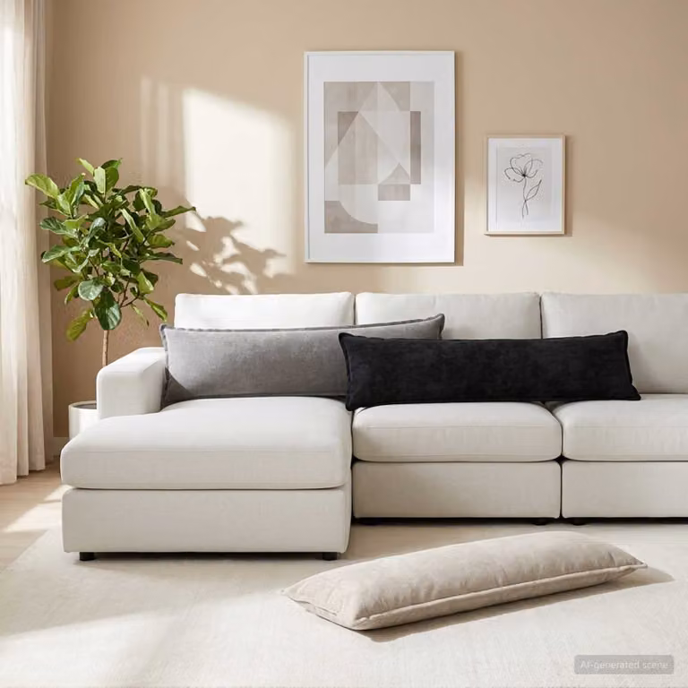 Set di 2 federe vidaXL HOUTEN in tessuto chenille color antracite, L 145 cm x P 40 cm