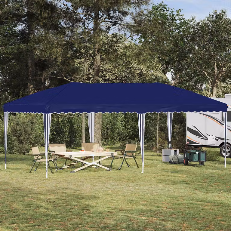 Maison Exclusive - Tenda pop-up per feste, dimensioni 575 x 290 x 245 cm, colore blu