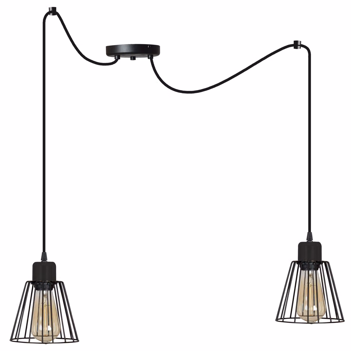 Lampada a sospensione a forma di ragno Loft Wire Retro LED – Lampada a sospensione Lampada da soffitto Design industriale