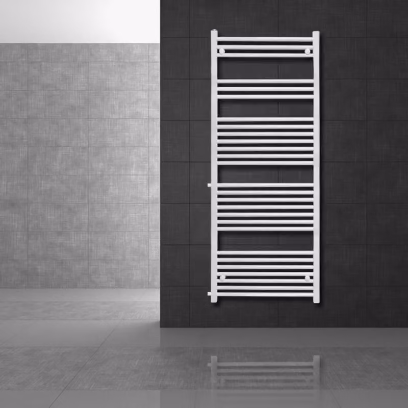 LuxeBath radiatore di ricambio per ristrutturazione 600x1600 mm bianco, radiatore per bagno diritto con attacco laterale, radiatore scaldasalviette senza elemento riscaldante