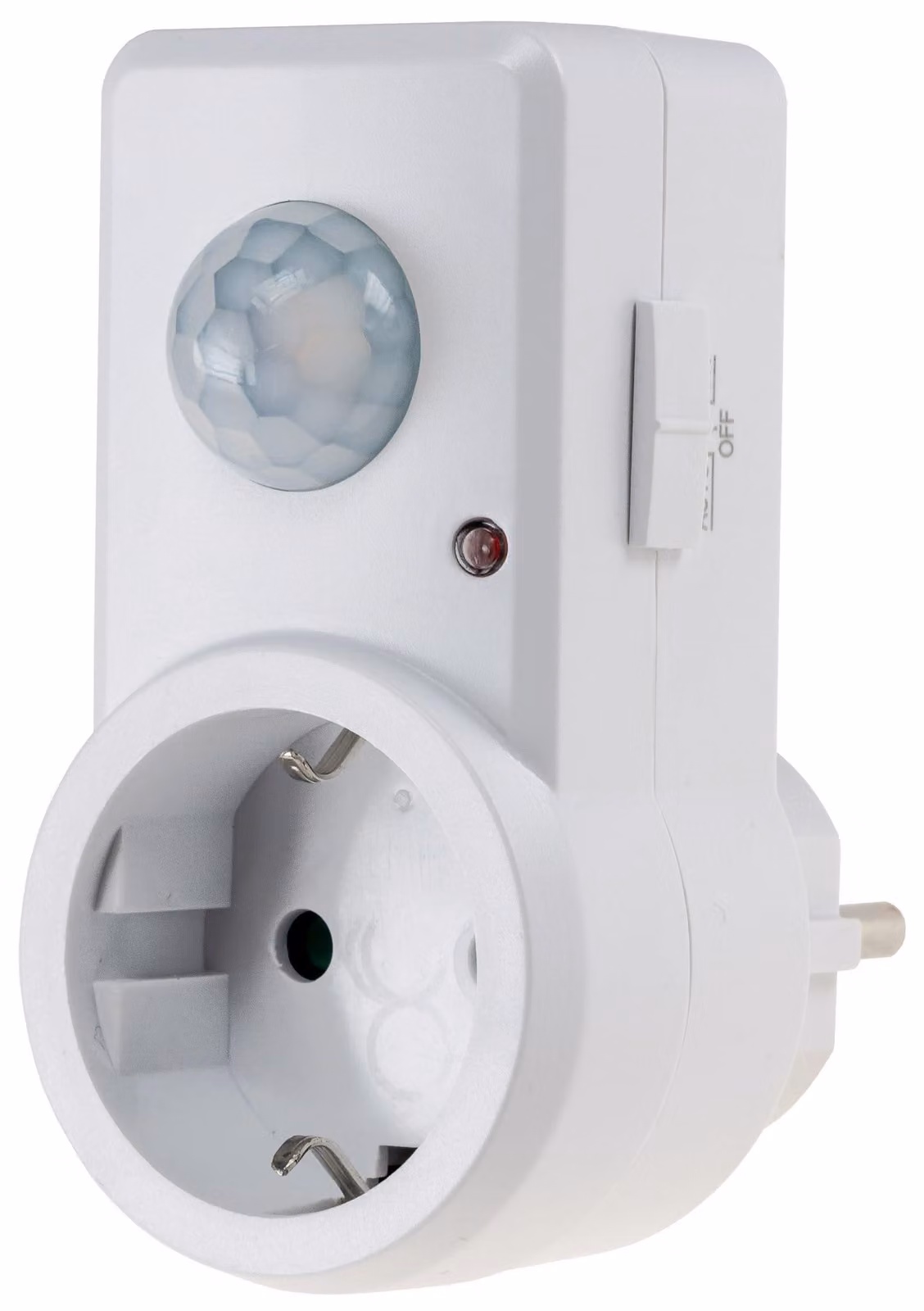 Adattatore a presa con sensore di movimento, 120 lumen, portata 9 metri, 230 V