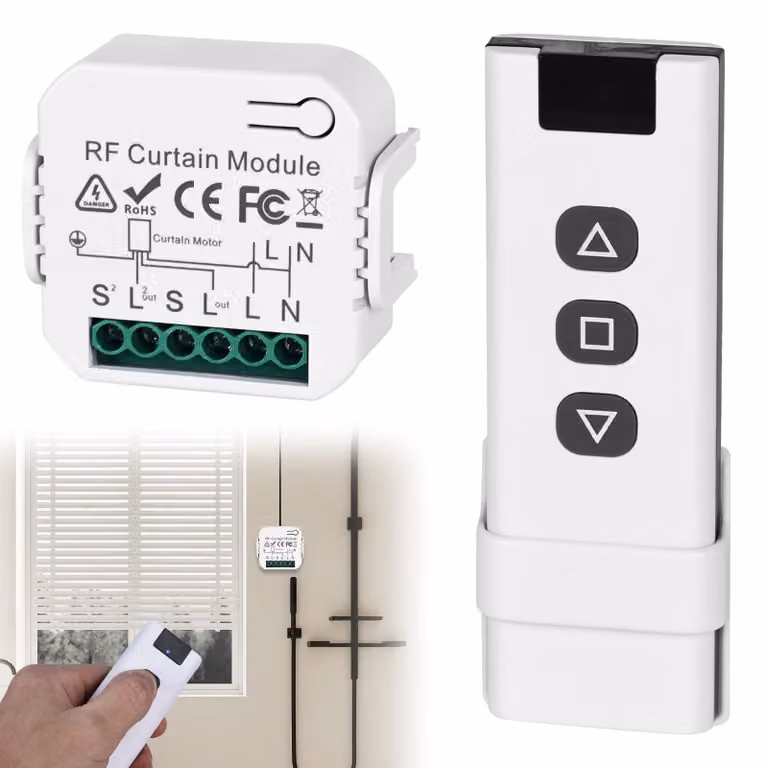 Kit di retrofit per il controllo wireless di avvolgibili, con telecomando a radiofrequenza