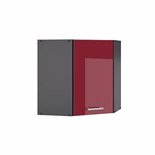 Vicco Mobile angolare da cucina R-Line, Rosso lucido, 57 cm