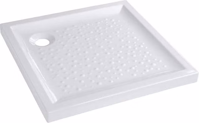 Piatto doccia quadrato Bastia Geberit in ceramica bianco L/P/H: 70 x 70 x 7 cm