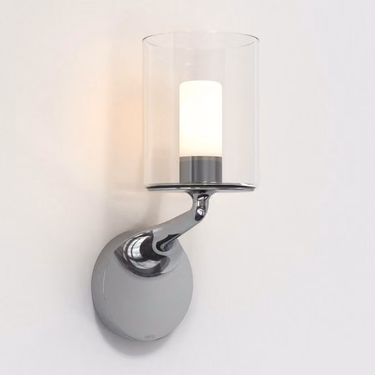 ASTRO Elena lampada da parete G9, 3,5W, cromo, IP44, vetro soffiato a mano