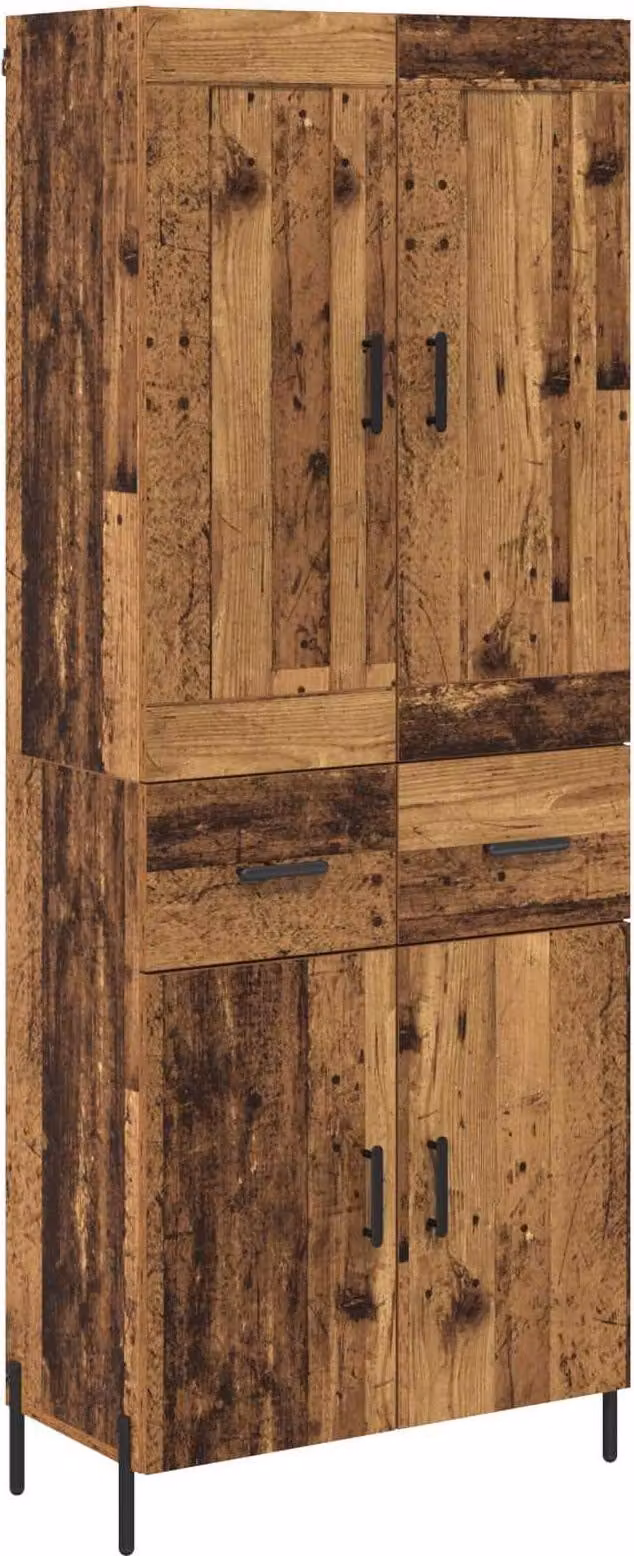 Credenza 2 pcs Legno vecchio Legno multistrato